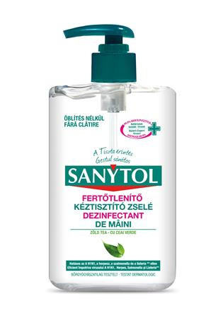 SANYTOL Kézfertőtlenítő gél, pumpás, 250 ml, SANYTOL