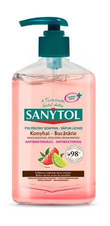 SANYTOL Antibakteriális folyékony szappan, 250 ml, SANYTOL "Konyhai"