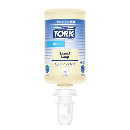 TORK Folyékony szappan, 1 l, S4 rendszer, szagsemlegesítő, TORK "Odor-Control", átlátszó