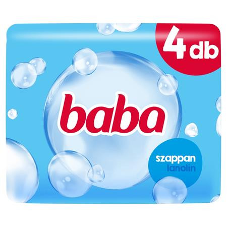 BABA Krémszappan, 4x90 g, BABA, lanolinos