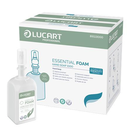 LUCART Habszappan, utántöltő, 1 liter, LUCART "IDENTITY Essential", fehér