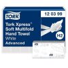 TORK Kéztörlő, Interfold, 2 réteg, 136 lap, H2 rendszer, Advanced, TORK "Xpress Soft Multifold", fehér