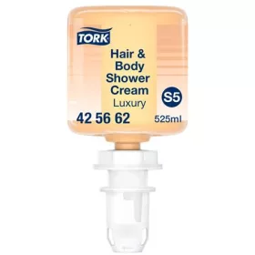   TORK Krémtusfürdő és sampon, 0,525 l, S5 rendszer, Premium, TORK "Mini Luxus", borostyán