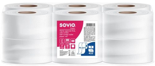 SOVIO Toalettpapír, 2 rétegű, 80,75 m, 18 cm átmérő, SOVIO