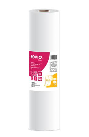 SOVIO Vizsgálóasztal terítő, 2 rétegű, 49 cm x 50 m, 130 lap, SOVIO