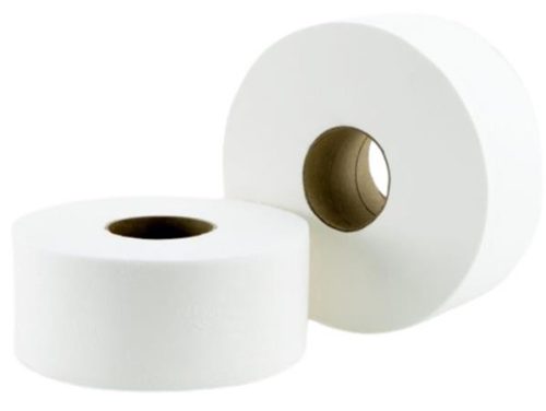 . Toalettpapír, 2 rétegű, nagytekercses, 10 méter, 19 cm átmérő, hófehér