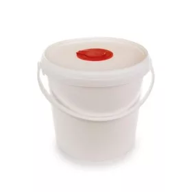   . Vödör szöszmentes törlőkendő adagolásához, visszazárható fedéllel, 6,5 l, fehér