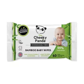   CHEEKY PANDA Baba törlőkendő, bambusz, lebomló, 60 lap, CHEEKY PANDA, illatmentes