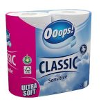  . Toalettpapír, 3 rétegű, 4 tekercses, "Ooops! Classic", sensitive