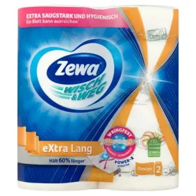   ZEWA Háztartási papírtörlő, 2 rétegű, 2 tekercses, ZEWA "Wisch&Weg extra lang"