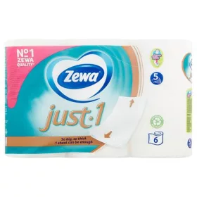   ZEWA Toalettpapír, 5 rétegű, kistekercses, 6 tekercs, ZEWA "Just1"