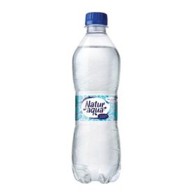 NATUR AQUA Ásványvíz, szénsavas, NATUR AQUA, 0,5 l