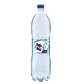 NATUR AQUA Ásványvíz, szénsavas, NATUR AQUA, 1,5 l