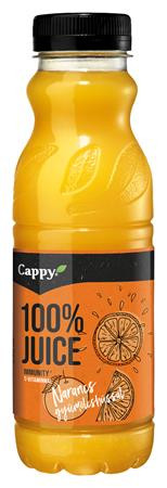 CAPPY Gyümölcslé, 100%, 0,33 l, CAPPY narancs