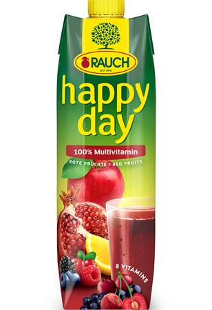 RAUCH Gyümölcslé, 100%, 1 l, RAUCH "Happy day", piros multivitamin