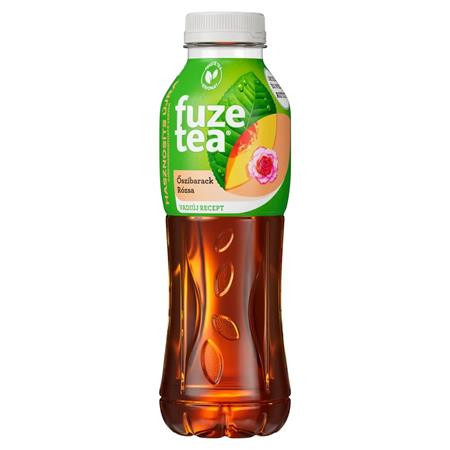 FUZETEA Üdítőital, szénsavmentes, 0,5 l, FUZETEA, barack-rózsa