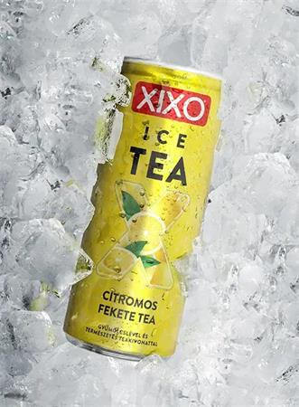 XIXO Üdítőital, szénsavmentes, 250 ml, XIXO "Ice Tea", citromos fekete tea