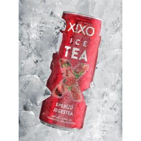   XIXO Üdítőital, szénsav- és cukormentes, 250 ml, XIXO "Ice Tea", eperízű rooibos jegestea