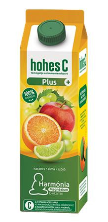 HOHES C Gyümölcslé, 100%, 1 l, HOHES C "Plus Magnézium", narancs-alma-szőlő-lime