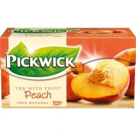 PICKWICK Fekete tea, 20x1,5 g, PICKWICK, őszibarack