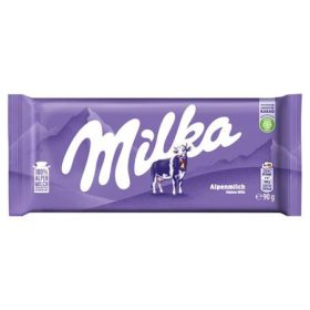 MILKA Táblás csokoládé, 90 g, MILKA, alpesi tej