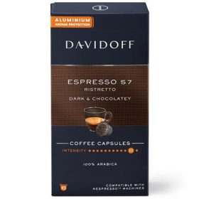   DAVIDOFF Kávékapszula, Nespresso® kompatibilis, 10 db, DAVIDOFF "Espresso 57"