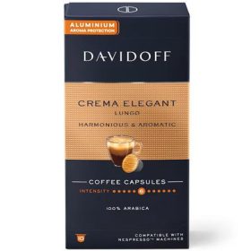   DAVIDOFF Kávékapszula, Nespresso® kompatibilis, 10 db, DAVIDOFF "Crema Elegant Lungo"