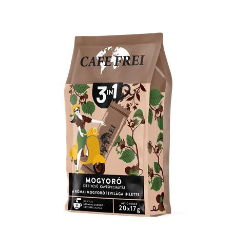 CAFE FREI Instant kávé, 20x17 g, CAFE FREI "Római mogyoró 3 in 1"