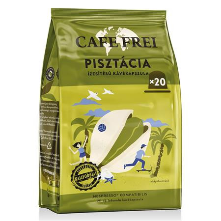 CAFE FREI Kávékapszula, Nespresso® kompatibilis, 20 db, CAFE FREI, pisztácia