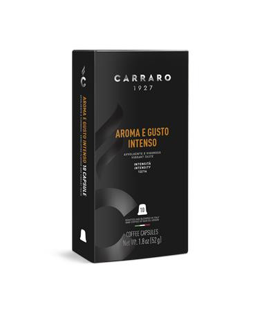 CARRARO Kávékapszula, Nespresso® kompatibilis, 10 db, CARRARO "Aroma E Gusto Intenso"