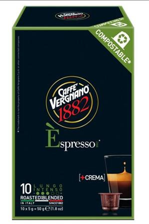 CAFFÉ VERGNANO Kávékapszula, Nespresso® kompatibilis, 10 db, CAFFÉ VERGNANO "Espresso Intenso"