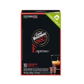   CAFFÉ VERGNANO Kávékapszula, Nespresso® kompatibilis, 10 db, CAFFÉ VERGNANO "Espresso Cremoso"