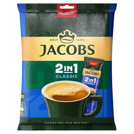 JACOBS Instant kávé stick, 10x12,4 g, JACOBS "2in1"