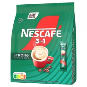   NESCAFE Instant kávé stick, 10x14 g, NESCAFÉ,  3in1 "Strong"
