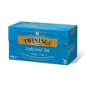 TWININGS Fekete tea, 25x2 g, TWININGS "Lady grey"