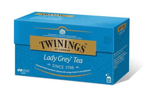 TWININGS Fekete tea. 25x2 g, TWININGS "Lady grey"