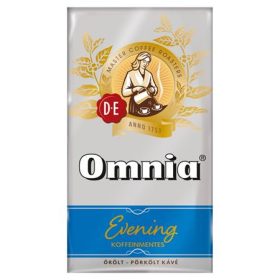   DOUWE EGBERTS Kávé, pörkölt, őrölt, vákuumos csomagolásban, 250 g, DOUWE EGBERTS "Omnia Evening", Koffeinmentes