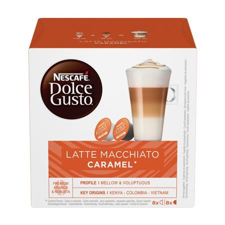 NESCAFE DOLCE GUSTO Kávékapszula, 8x2 db,  NESCAFÉ DOLCE GUSTO "Latte Macchiato", karamellás