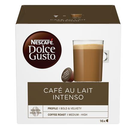 NESCAFE DOLCE GUSTO Kávékapszula, 16 db, NESCAFÉ DOLCE GUSTO "Café au Lait Intenso"