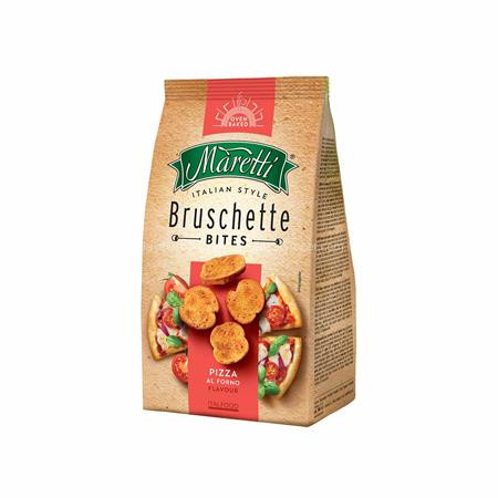 MARETTI Pirított kenyérkarika, 70 g, MARETTI "Bruschette", pizza ízesítéssel