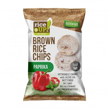 RICE UP Barnarizs chips, 60 g, RICE UP, paprikás