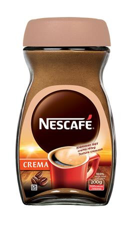 NESCAFE Instant kávé, 200 g, üveges, NESCAFÉ "Classic Crema"