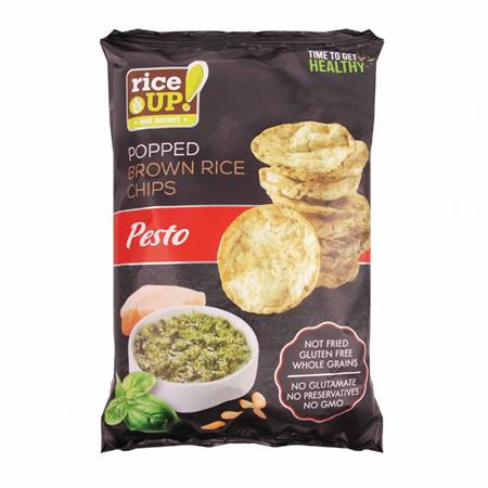 RICE UP Barnarizs chips, 60 g, RICE UP, pesto