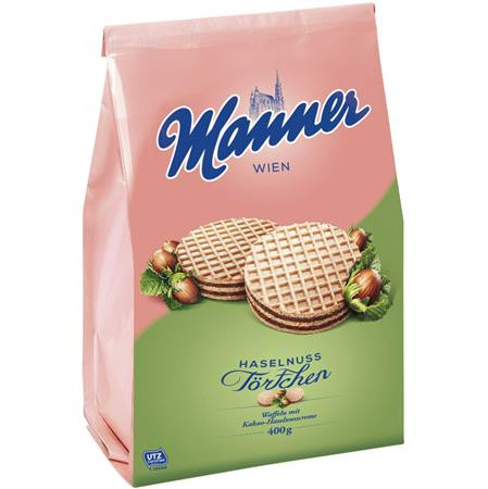 . Mogyorós ostya, 400 g, "Manner Törtchen"