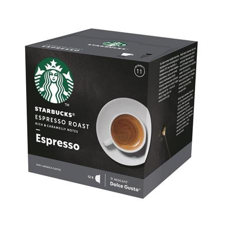 STARBUCKS Kávékapszula, 12 db, STARBUCKS by Dolce Gusto®, "Espresso Roast"