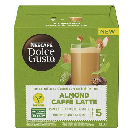 NESCAFE DOLCE GUSTO Kávékapszula, 12 db, vegán, NESCAFÉ DOLCE GUSTO "Almond Caffé Latte"