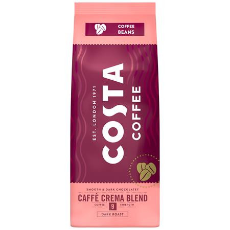 COSTA Kávé, pörkölt, szemes, 500 g, COSTA "Café Crema Blend"