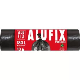   ALUFIX Szemeteszsák 180 l, 10 db, 80x120 cm, 45 µ, ALUFIX, fekete