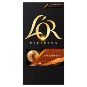   JACOBS DOUWE EGBERTS Kávékapszula, Nespresso® kompatibilis, 10 db, JACOBS DOUWE EGBERTS "L'OR Colombia"