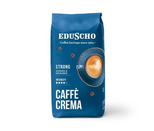 EDUSCHO Kávé, pörkölt, szemes, 1000 g, EDUSCHO "Caffe Crema Strong"